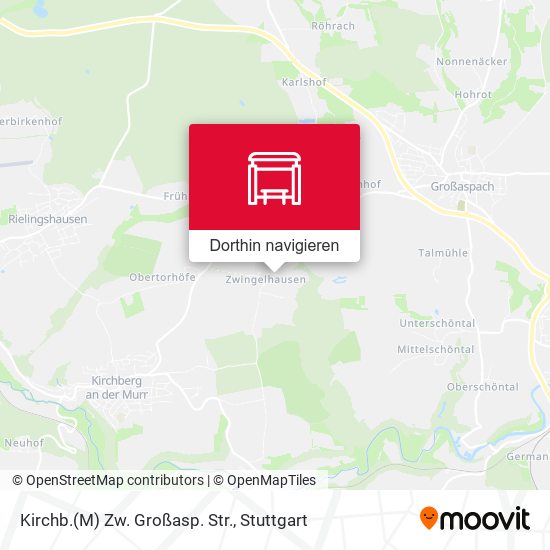 Kirchb.(M) Zw. Großasp. Str. Karte