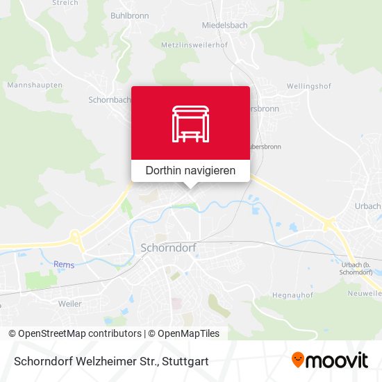 Schorndorf Welzheimer Str. Karte