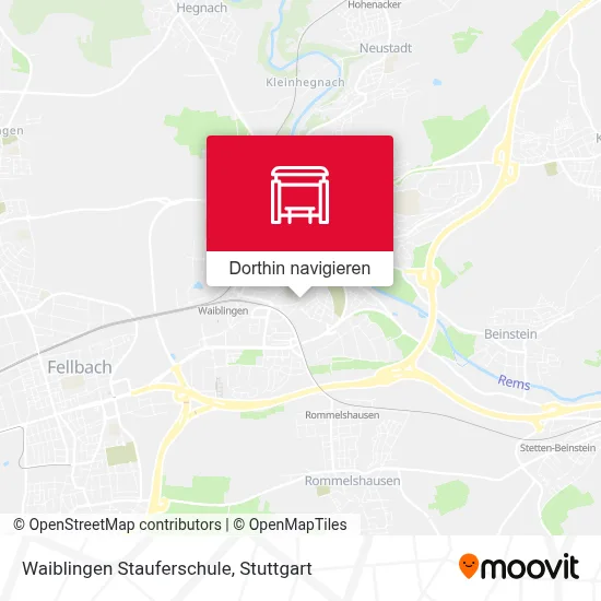 Waiblingen Stauferschule Karte