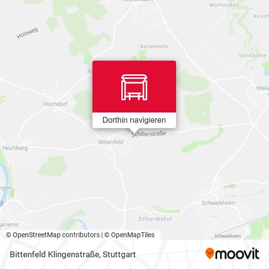 Bittenfeld Klingenstraße Karte