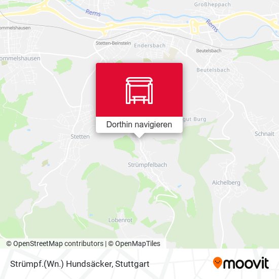Strümpf.(Wn.) Hundsäcker Karte