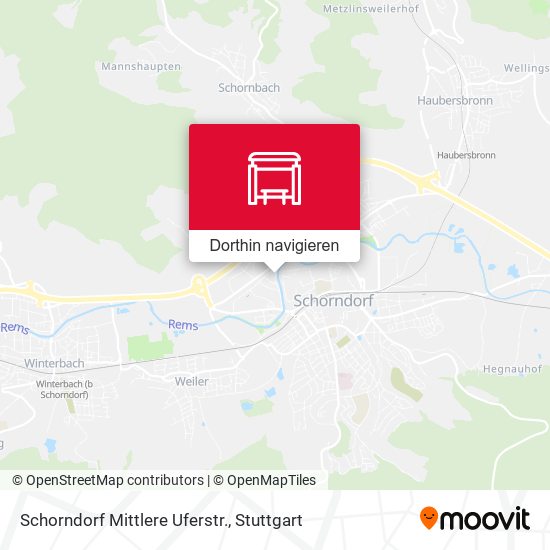 Schorndorf Mittlere Uferstr. Karte