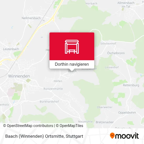 Baach (Winnenden) Ortsmitte Karte