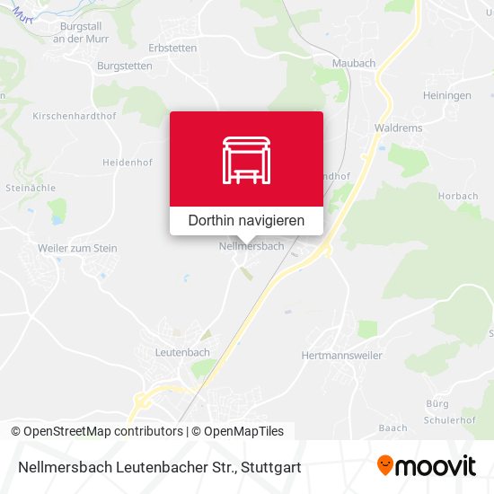 Nellmersbach Leutenbacher Str. Karte