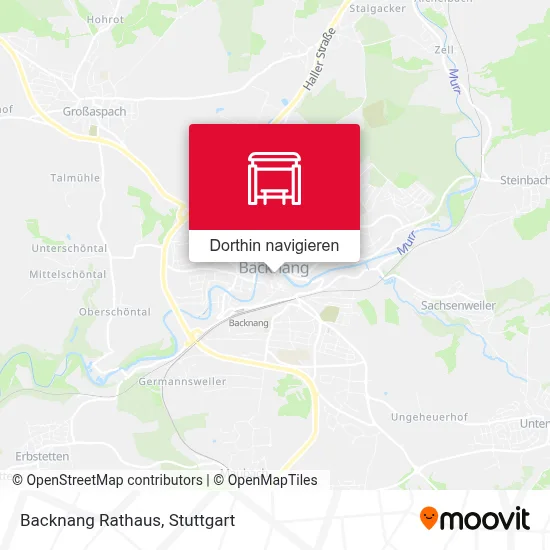 Backnang Rathaus Karte
