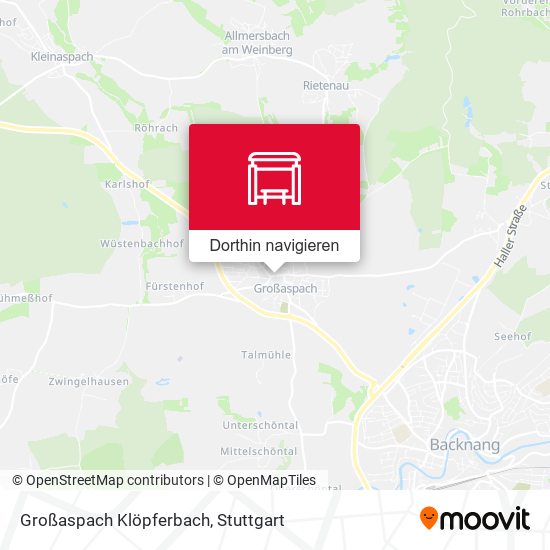 Großaspach Klöpferbach Karte