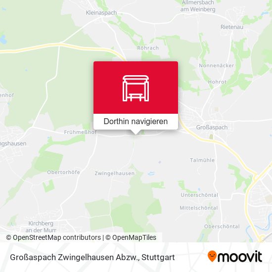 Großaspach Zwingelhausen Abzw. Karte