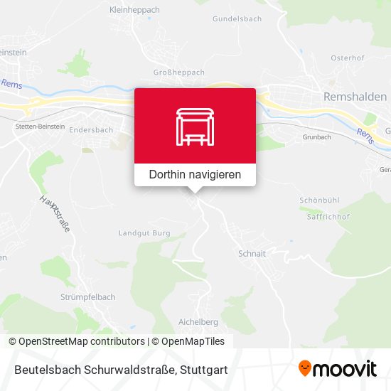 Beutelsbach Schurwaldstraße Karte