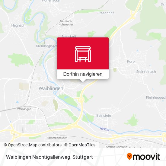 Waiblingen Nachtigallenweg Karte