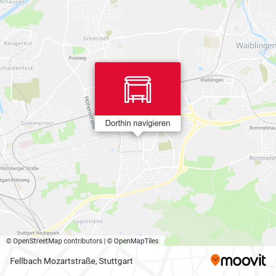 Fellbach Mozartstraße Karte