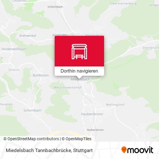 Miedelsbach Tannbachbrücke Karte
