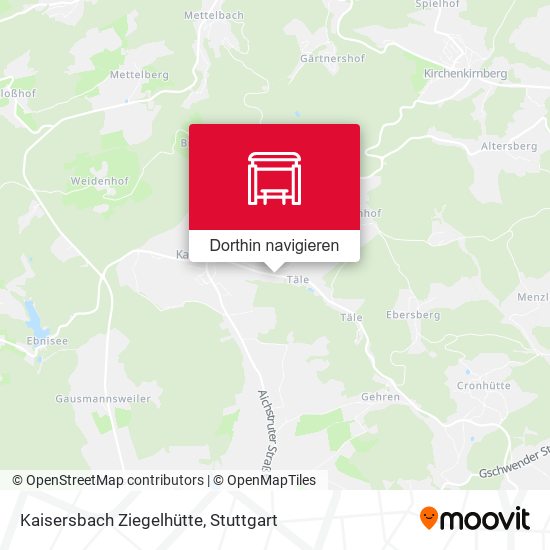 Kaisersbach Ziegelhütte Karte