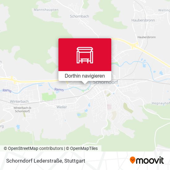 Schorndorf Lederstraße Karte
