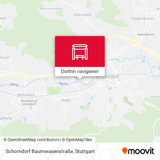Schorndorf Baumwasenstraße Karte
