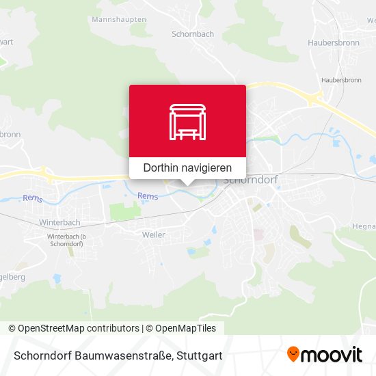 Schorndorf Baumwasenstraße Karte