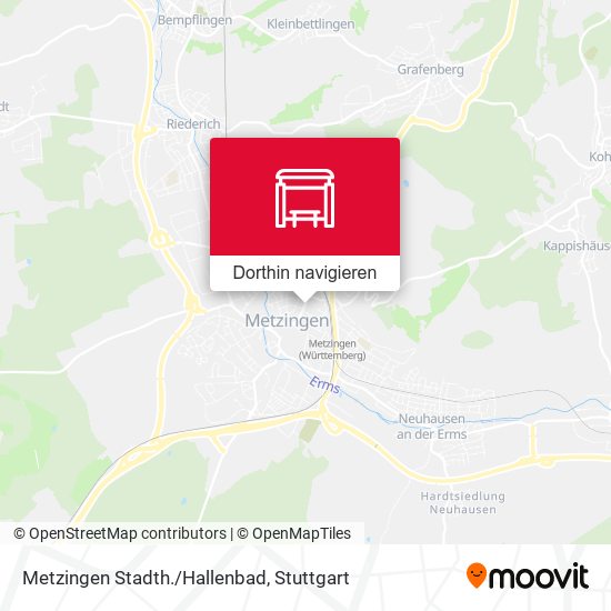 Metzingen Stadth./Hallenbad Karte