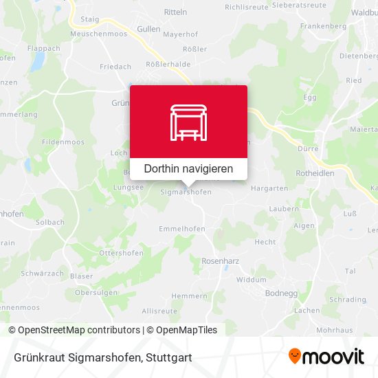 Grünkraut Sigmarshofen Karte