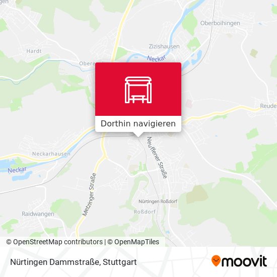 Nürtingen Dammstraße Karte