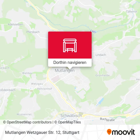 Mutlangen Wetzgauer Str. 12 Karte