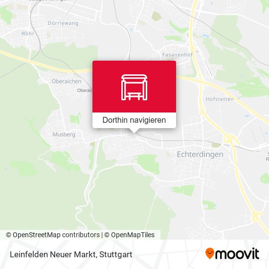 Leinfelden Neuer Markt Karte