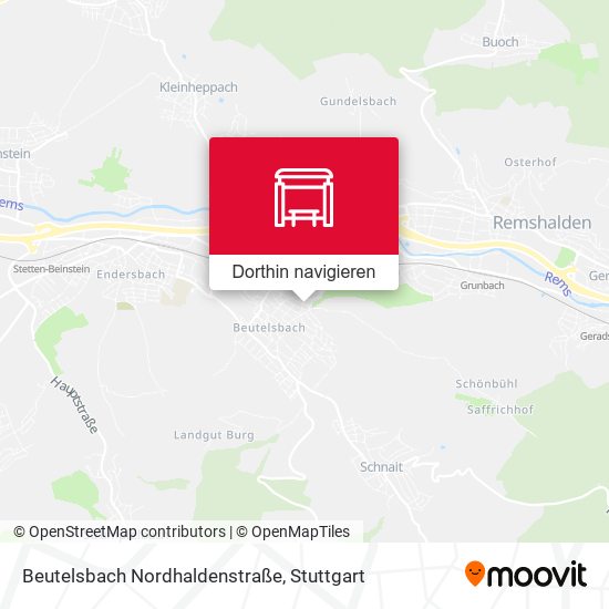 Beutelsbach Nordhaldenstraße Karte