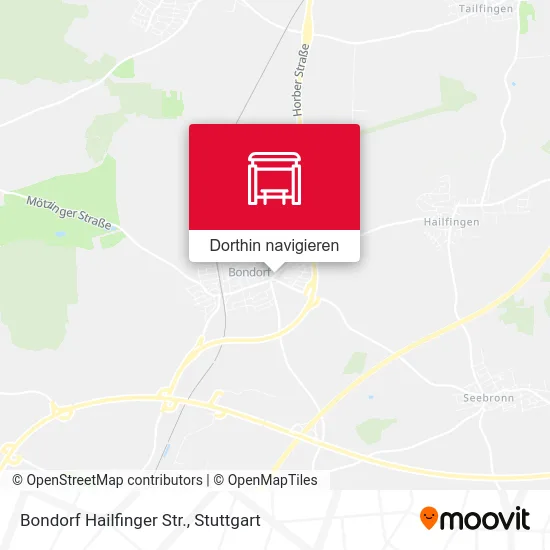 Bondorf Hailfinger Str. Karte