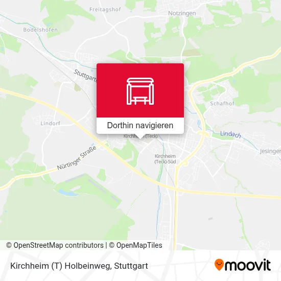 Kirchheim (T) Holbeinweg Karte