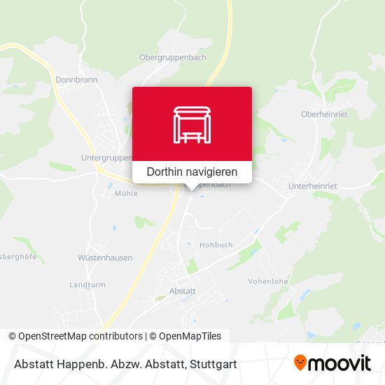 Abstatt Happenb. Abzw. Abstatt Karte