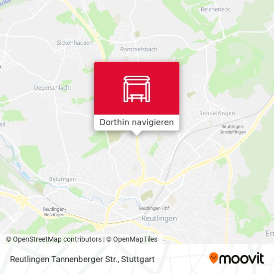 Reutlingen Tannenberger Str. Karte