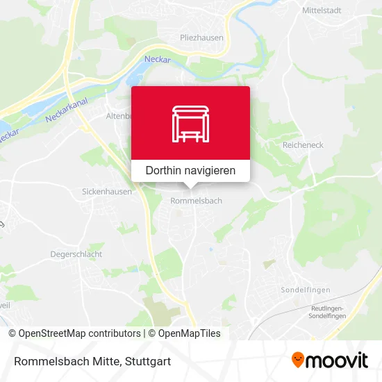 Rommelsbach Mitte Karte