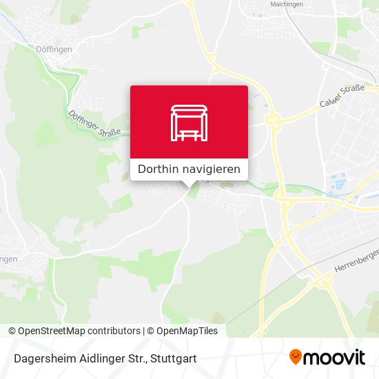Dagersheim Aidlinger Str. Karte