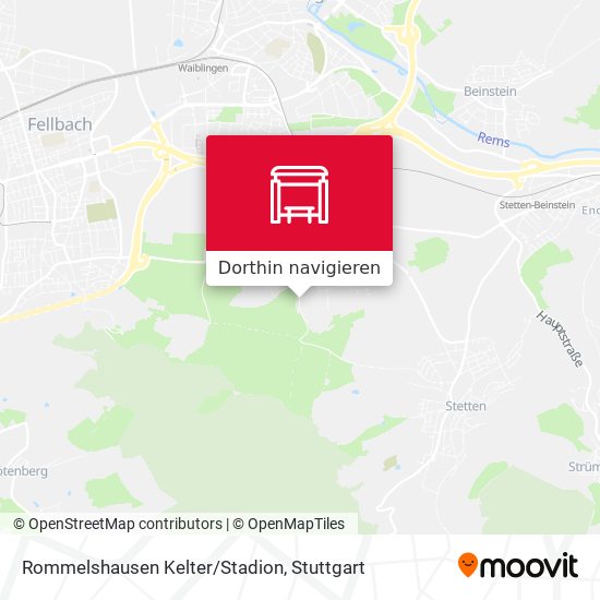 Rommelshausen Kelter/Stadion Karte