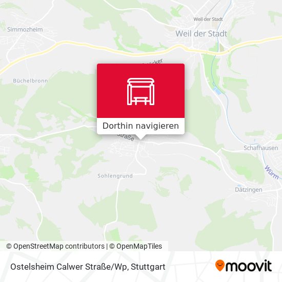 Ostelsheim Calwer Straße/Wp Karte