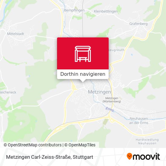 Metzingen Carl-Zeiss-Straße Karte