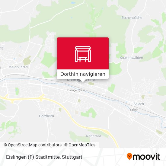 Eislingen (F) Stadtmitte Karte