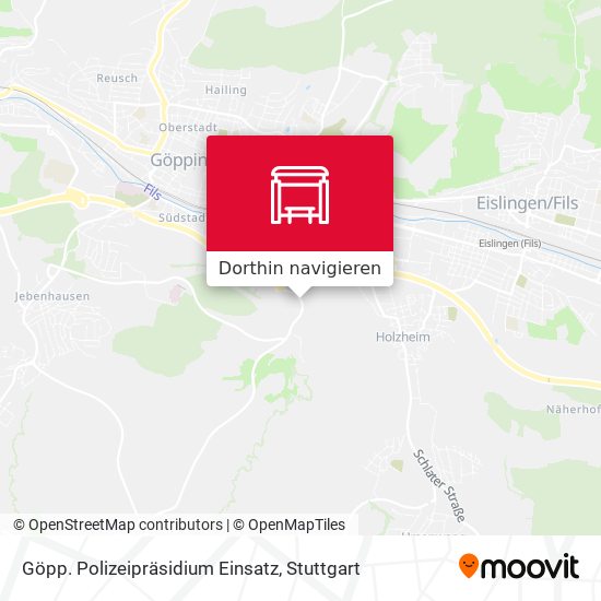 Göpp. Polizeipräsidium Einsatz Karte