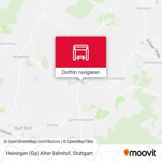 Heiningen (Gp) Alter Bahnhof Karte