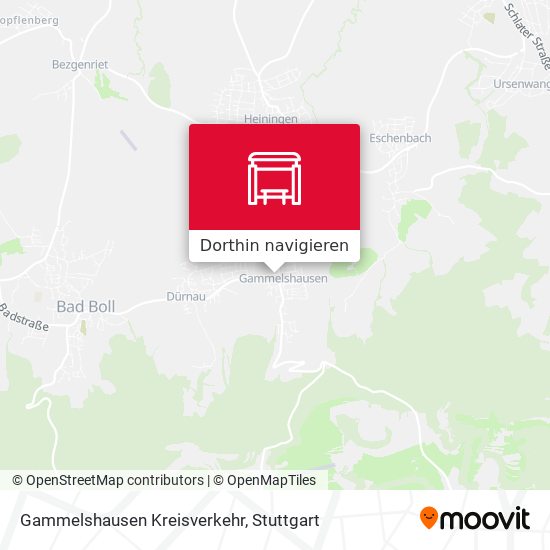 Gammelshausen Kreisverkehr Karte