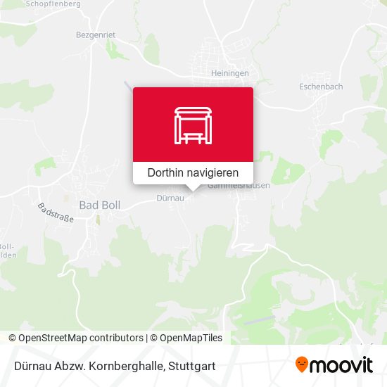 Dürnau Abzw. Kornberghalle Karte