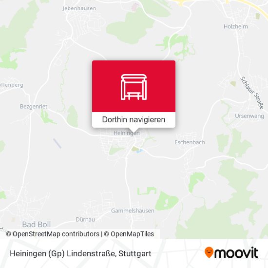 Heiningen (Gp) Lindenstraße Karte