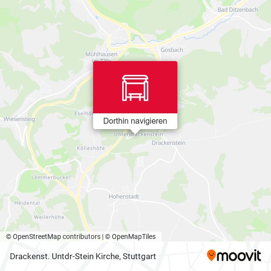 Drackenst. Untdr-Stein Kirche Karte