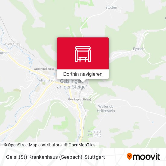 Geisl.(St) Krankenhaus (Seebach) Karte