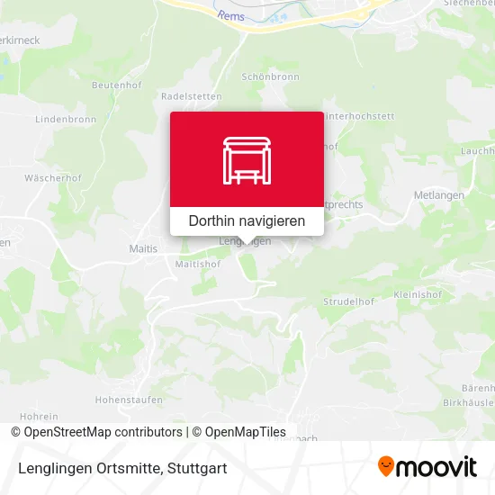 Lenglingen Ortsmitte Karte