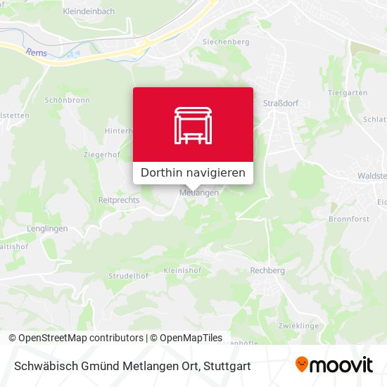Schwäbisch Gmünd Metlangen Ort Karte