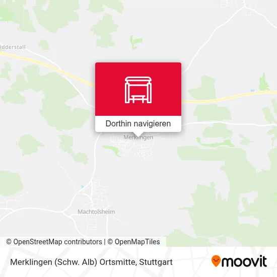 Merklingen (Schw. Alb) Ortsmitte Karte