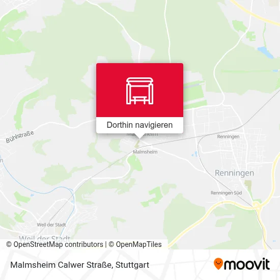Malmsheim Calwer Straße Karte
