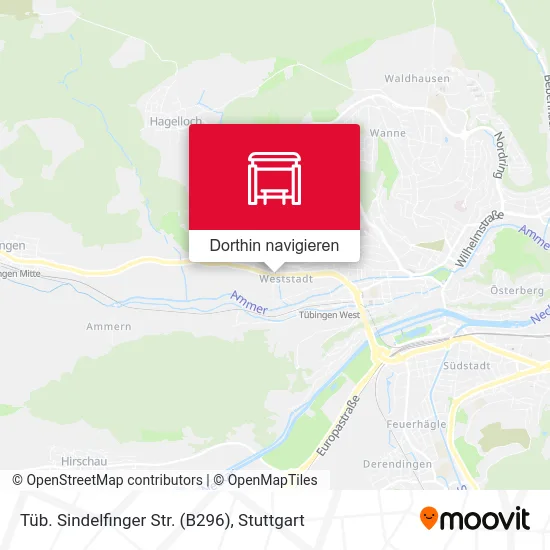 Tüb. Sindelfinger Str. (B296) Karte