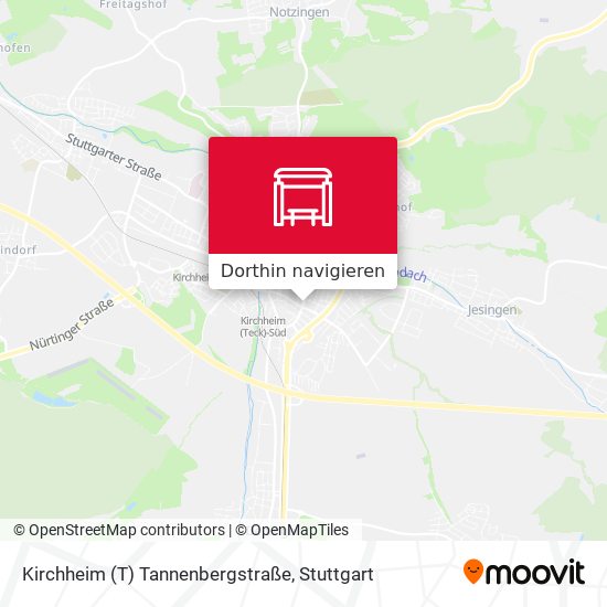 Kirchheim (T) Tannenbergstraße Karte