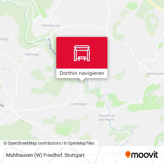Mühlhausen (W) Friedhof Karte