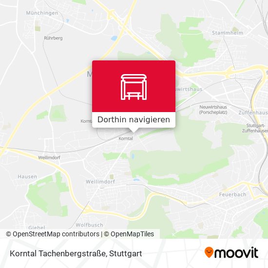 Korntal Tachenbergstraße Karte